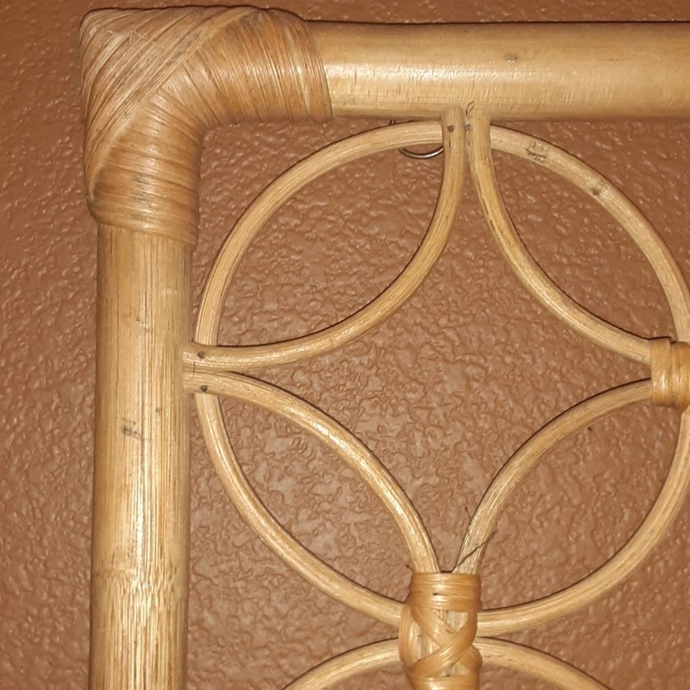 Boho bamboo and rattan wall art or plant trellis